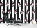 Bunnies & Stripes — Classic Stripes Luxury Wallpaper Mural | Wall Treatments by ELLE WALLS