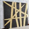 Rich texture gold abstract wall art gold black texture | Oil And Acrylic Painting in Paintings by Berez Art. Item composed of canvas