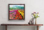 Flowers in Perspective | Oil And Acrylic Painting in Paintings by Checa Art. Item composed of canvas