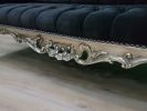 Victorian Style Chaise Lounge/ Aged Silver Leaf  /Hand Carve | Couches & Sofas by Art De Vie Furniture