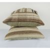 A Pair 20″ x 20″ Hand Woven Turkish Kilim Rug Pillow | Sham in Linens & Bedding by Vintage Pillows Store. Item composed of cotton & fiber