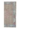 Distressed Area Rug Hand Knotted Colorful Low Pile Oushak | Rugs by Vintage Pillows Store. Item composed of cotton and fiber