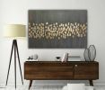 "Gold Silver Skyline" | Oil And Acrylic Painting in Paintings by Berez Art. Item made of canvas compatible with art deco style
