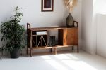 Media Console / Credenza / Wide Sideboard/ Storage | Storage by Plywood Project. Item made of oak wood works with minimalism & mid century modern style