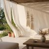 Hand-Knotted Cotton Macrame Tapestry, 35 Inch Boho Wall Hanging, Natural Fiber Art | Macrame Wall Hanging in Wall Hangings by İnanç Yılmaz