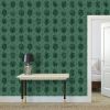 Trellis - The AEON Months - Green Duotone - Wallpaper Print | Wall Treatments by Sean Martorana. Item made of paper
