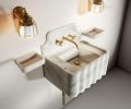 Handcrafted Carrara Marble Fluted Vessel Sink: Timeless Elegance and Radiance for Your Bathroom | Water Fixtures by AYMARBLEDESIGN LLC