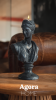 Black Diana XL Greek Goddess Head Candle - Roman Bust Figure | Ornament in Decorative Objects by Agora Home. Item compatible with minimalism and contemporary style