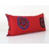 Uzbek Red Suzani Bedding Cushion Cover, Suzani Long Hippie B | Pillows by Vintage Pillows Store