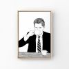 Agent Cooper Print, Twin Peaks Art | Prints by Carissa Tanton. Item composed of paper