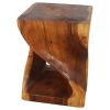Haussmann® Wood Twist End Table 15 x 15 x 20 in H Cherry Oil | Tables by Haussmann®