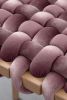 Mauve Velvet Woven Bench 37"\ 47" | Benches & Ottomans by Knots Studio