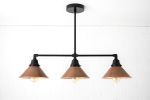 Three Shade Island Light - Model No. 0118 | Chandeliers by Peared Creation. Item composed of copper