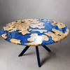 Round Epoxy Dining Table | Tables by Ironscustomwood. Item made of wood with synthetic