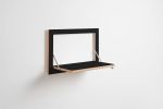 Folding Wall Shelf | Fläpps Shelf 60x40-1 | Bookshelf for Small Spaces, Birch Plywood, Black | Shelving in Storage by AMBIVALENZ