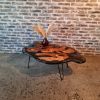 Smoke Epoxy Resin Coffee Table | Tables by Ironscustomwood. Item composed of wood and synthetic