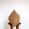 Orange, Blue, & Brown Plaid Wool Lumbar Pillow 14x22 | Pillows by Vantage Design