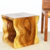 Haussmann® Wood Natural Cube End Sofa Table 16 in x 16 in | End Table in Tables by Haussmann®