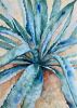 Agave "20x28" | Watercolor Painting in Paintings by Maya Murano Studio. Item made of paper works with art deco style