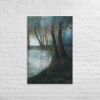 Canvas Print – Before I Sleep – Atmospheric Forest and Water Landscape | Work by Eman's Gallery