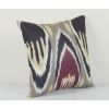 Square Colorful Ikat Cushion Cover, Handloom Ethnic Home Dec | Pillows by Vintage Pillows Store