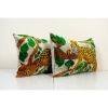 Set of Two Ikat Velvet Pillow Cover, Pair HandmadeTiger Silk | Sham in Linens & Bedding by Vintage Pillows Store. Item composed of cotton & fiber