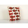 Fish Suzani Pillow Cover | Sham in Linens & Bedding by Vintage Pillows Store. Item composed of cotton