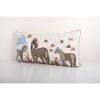 Extra Long Suzani Pictorial Cushion, Animal Embroidered Trib | Pillows by Vintage Pillows Store