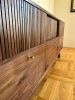Wood Media Cabinet with Sliding Doors & Brass: The Palisade | Storage by Handhold Studio
