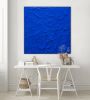 Blue 3d wall art minimalist | Oil And Acrylic Painting in Paintings by Berezart. Item composed of canvas compatible with minimalism and mid century modern style