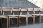 Aria Outdoor Dining Chair, solid teak or mahogany | Chairs by Marco Bogazzi. Item made of wood compatible with contemporary and modern style