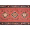 Rustic Style Vintage Turkish Oushak Wide Runner | Runner Rug in Rugs by Vintage Pillows Store. Item composed of cotton & fiber