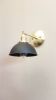 Adjustable Wall Light - Gold and Black Modern Sconce | Sconces by Retro Steam Works. Item made of brass works with mid century modern & industrial style