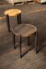Black and Gold Round Modern Side Table | Waverly | Tables by Alabama Sawyer