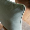 Pistachio Green with Light Green Velvet Welt Pillow 24x24 | Pillows by Vantage Design