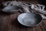Speckled GREY on GREY  handmade shallow bowl, natural | Dinnerware by Laima Ceramics. Item made of stoneware works with minimalism & rustic style