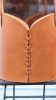 16in Tan Leather Basket | Storage Basket in Storage by Harrow and Sickle Leather Design