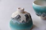 Reef Turquoise porcelain ceremonial cup, minimal nordic | Drinkware by Laima Ceramics. Item made of ceramic compatible with minimalism and contemporary style