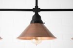 Three Shade Island Light - Model No. 0118 | Chandeliers by Peared Creation. Item composed of copper