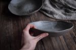 Speckled GREY on GREY  handmade shallow bowl, natural | Dinnerware by Laima Ceramics. Item made of stoneware works with minimalism & rustic style