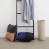 Aakar Mor Black & Indigo Color Block Mulberry Silk Pilow | Pillow in Pillows by Studio Variously