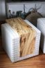 Spalted Maple Ottoman Foot Stool Table | End Table in Tables by Hazel Oak Farms. Item composed of maple wood