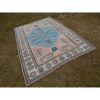 Mid-Century Vintage Handmade Turkish Kars Rug 5'4'' x 7'9'' | Area Rug in Rugs by Vintage Pillows Store. Item composed of cotton