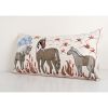 King Bed Vintage Cotton Suzani Pillow Cover with Animal Patt | Cushion in Pillows by Vintage Pillows Store