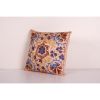 Handmade Silk Suzani Cushion Cover, Salmon Embroidered Uzbek | Pillows by Vintage Pillows Store
