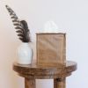 Light Brown Leather Single Tissue Box Cover | Decorative Box in Decorative Objects by Vantage Design