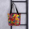 Art Tote Bag - In The Wine Glass - Geometric Abstract | Work by Eman's Gallery