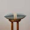 Peacock Teal Velvet with Decorative Trim Accent Pillow 12x20 | Cushion in Pillows by Vantage Design