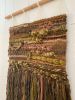 Medium textured autumnal handwoven contemporary wall art han | Tapestry in Wall Hangings by Wolfpit Studio. Item composed of wood & cotton compatible with boho and contemporary style
