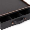 Noir Leather Tea & Coffee Box | Decorative Box in Decorative Objects by Rikan